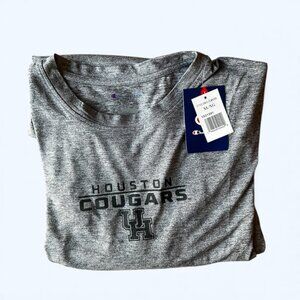 Champion Men's Houston Cougars Long Sleeve Tee Shirt Licensed Gray Size XL